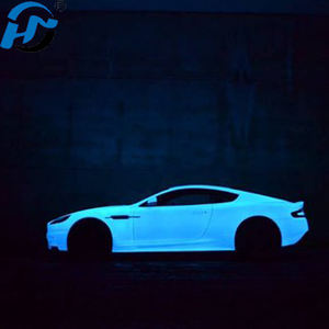 7 años TPU Neon PPF Green Lantern Glow in the Dark Car Wrap Film Adhesivo luminoso Etiqueta de vinilo de liberación de aire - Product Image 5