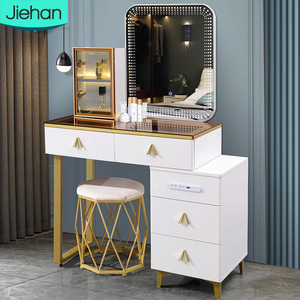 Dressing meuble dernier design commode de maquillage avec miroir led prix de gros coiffeuse <span class=keywords><strong>fille</strong></span> personnalisée pour <span class=keywords><strong>chambre</strong></span> à coucher - Product Image 1