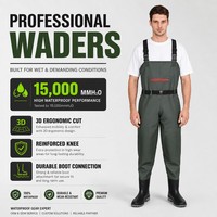 Cuissardes Senshuo multicolores en PVC avec double genouillère, bottes courtes imperméables, équipement utilitaire pour la pêche, l'agriculture et la chasse