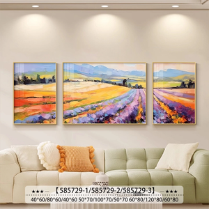 Pure main dessinée style moderne luxe décoration de la maison peintures mur arts paysage peinture à l'huile - Product Image 2