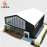 Taller Industrial con Estructura de Acero de Alta Resistencia, Fábrica de Procesamiento de Estructuras de Acero Prefabricadas Personalizadas. Construcción de Plantas Metálicas Prediseñadas