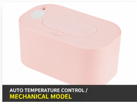 Chauffe-lingettes pour bébé portable en polyester, antibactérien, avec contrôle précis de la température (40-60°C), alimentation USB et éclairage LED changeant de couleur, haute qualité