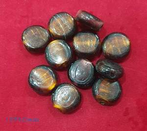 Perles en verre cristal argenté, rondes/ovales, 12x36mm, marque FE, pour la fabrication de bijoux, boîte en vrac - Product Image 2
