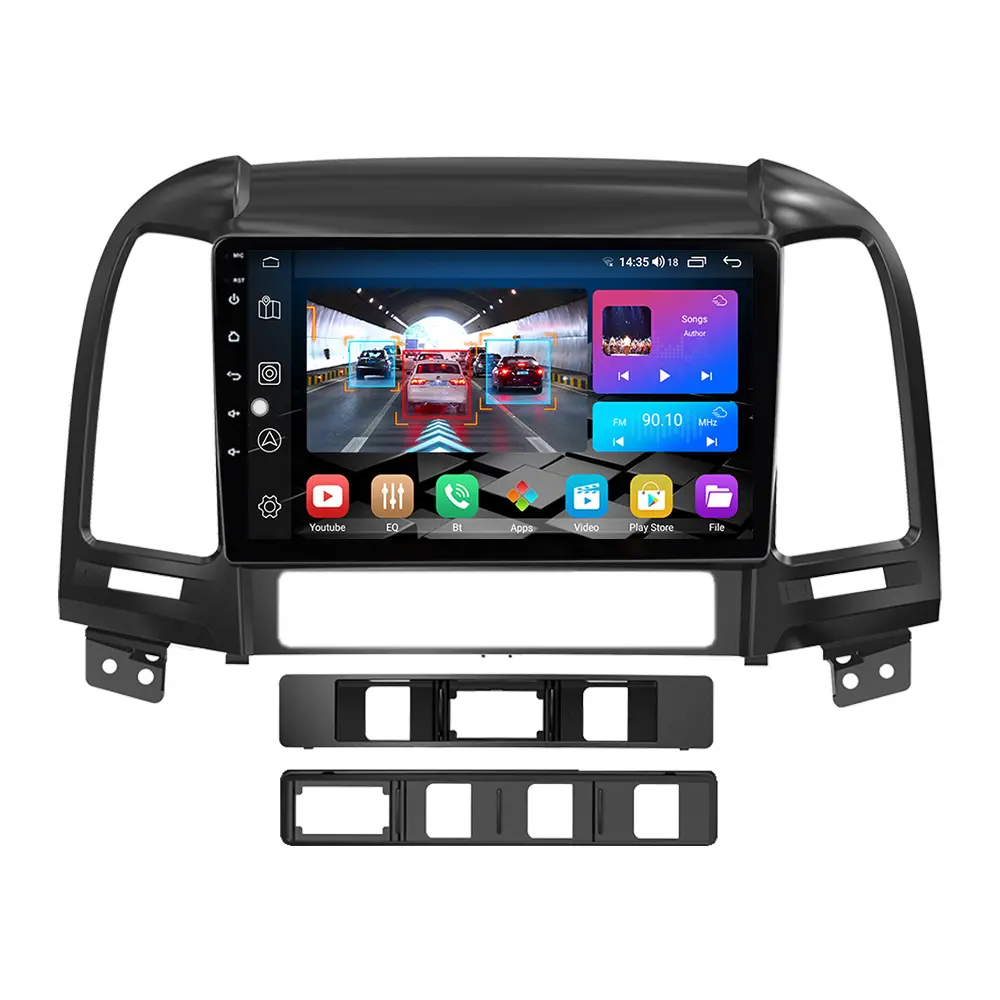 Lehx L6 Pro Ai Bằng Giọng Nói 5G DSP Xe Đài Phát Thanh Đa Phương Tiện Cho Hyundai Santa Fe 2 2006 2012 Autoradio 2 DIN Android Tự Động Carplay 4G GPS