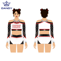 Personnalisé Votre Couleur Applique Logo Cheerleading Uniforme Ensembles Jeunes Danse Jupes Spandex Diamants Acclamation Compétition Porter