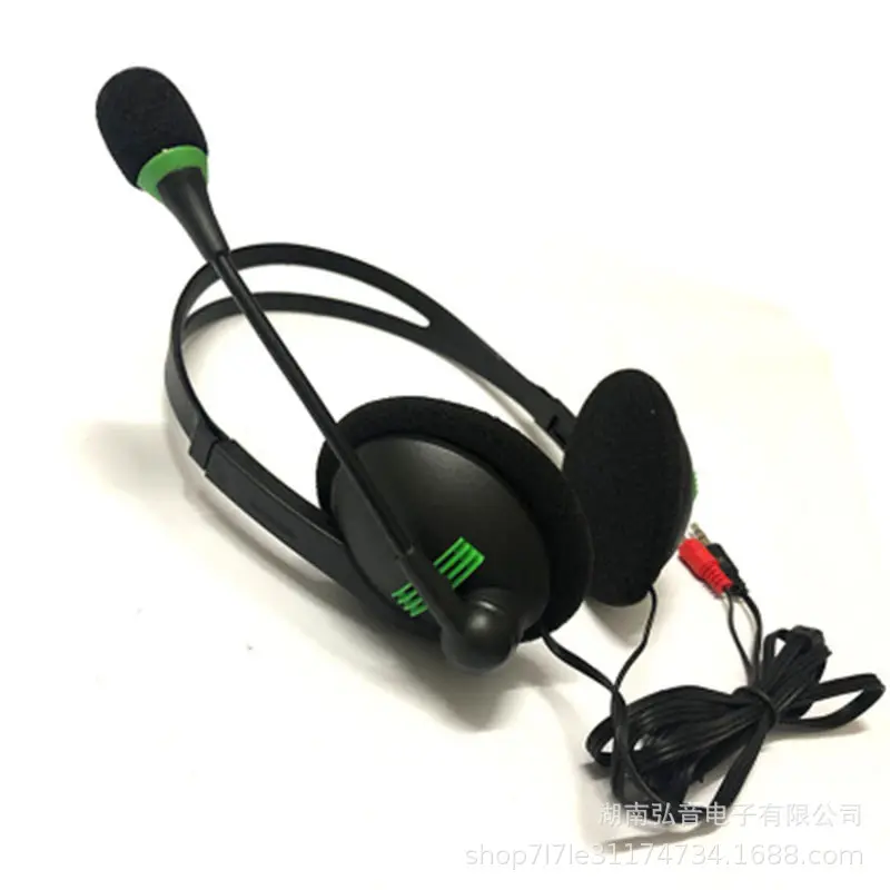 Fabrika doğrudan satış kulaklık masaüstü bilgisayar kulaklığı 3.5 kablolu ağ sınıf operatörü ucuz kulaklık kulaklık