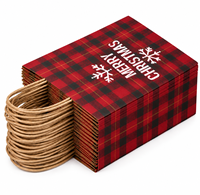 Sacs cadeaux de Noël en papier kraft avec logo personnalisé pour les boutiques éphémères de vacances et l'emballage de cadeaux pour boutiques indépendantes