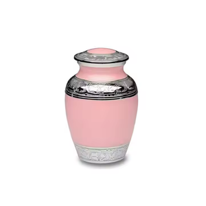 Urna Funeraria de Metal Rosa para Cenizas Humanas, Recipiente Conmemorativo para Adultos, Urna Decorativa para Entierro, Florero Grabado para Guardar Cenizas - Product Image 1