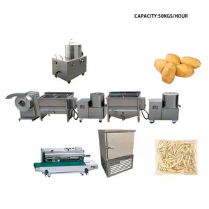 Ligne semi-automatique s ligne de production de frites semi-automatiques à petite échelle ligne de production complète de pommes de terre frites surgelées