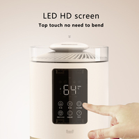 Humidificateur à ultrasons 5L à brume froide avec aromathérapie, silencieux, contrôlable par application, sur pied, pour hôtels et usage domestique