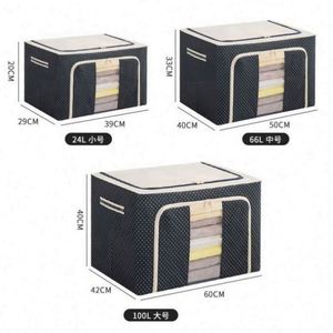 Caja de tela plegable impermeable transparente para almacenamiento en el hogar, diseño moderno para baño, comedor, sala de estar, dormitorio u oficina. - Product Image 5