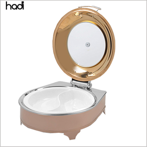 Suministros para Hoteles y Restaurantes al por Mayor, Baño María Cuadrado para Buffet, Plato para Calentar Comida en Color Oro Rosa, Platos para Servir Catering - Product Image 4
