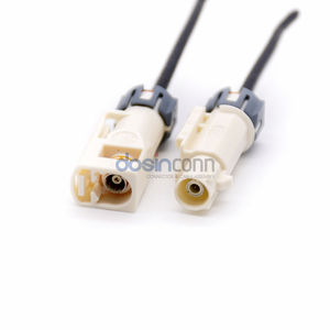 Conector Fakra Código B Color Crema con Cable Macho-Hembra RG174 - Product Image 2