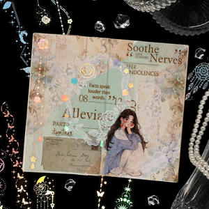 Paquete de 20 Hojas de Pegatinas Impermeables con Diseño de Marea de Luz de Luna para Cuadernos, Paquete de Pegatinas para Niños, Materiales para Cuadernos - Product Image 3