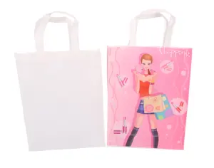 Süblimasyon boş olmayan dokuma hediye diy yüksek sıcaklığa dayanıklı özel reklam tote alışveriş çantası