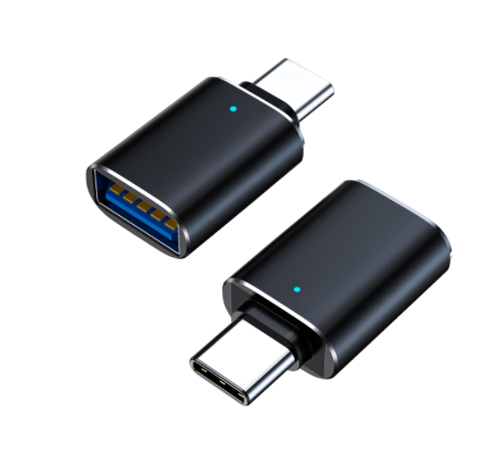 USB 3.0 OTG Adapter USB-C to USB a Converter Suitable for Macbook Samsung Xiaomi Huawei LED USBC OTG Connector