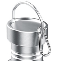 Botella Deportiva de Acero Inoxidable de Boca Ancha Personalizada 2024 con Tapa de Bambú y Termo, Botella de Agua Portátil a Precio Económico