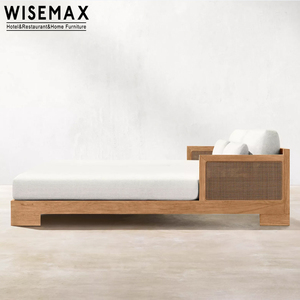 Muebles de Exterior de Moda WISEMAX, Conjuntos de Muebles de Madera de Teca, Camas King Size de Madera de Teca, Tumbona Ajustable de Madera de Teca para Patio Exterior - Product Image 2