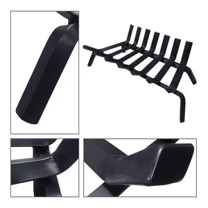 Solid Steel <span class=keywords><strong>ghisa</strong></span> camino griglie 24 pollici <span class=keywords><strong>per</strong></span> strumenti di accensione all'aperto Pit stufa a legna legna da ardere Rack Holder - Product Image 3