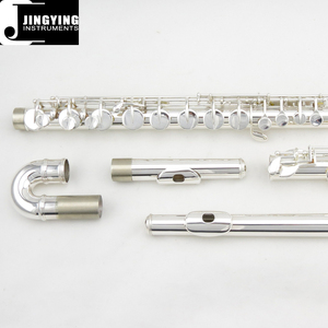 2023 Jingying Music Professional Cupronickel Body Head Joint Overall Silver Plating Alto <span class=keywords><strong>Flûte</strong></span> avec Joint de <span class=keywords><strong>tête</strong></span> incurvé droit - Product Image 3