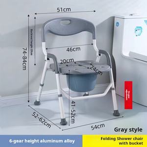 Silla <span class=keywords><strong>de</strong></span> Baño <span class=keywords><strong>de</strong></span> Aleación <span class=keywords><strong>de</strong></span> Aluminio con Altura Ajustable y Reposabrazos, Diseño Moderno, para Uso <span class=keywords><strong>de</strong></span> Personas Mayores en Hoteles y Hospitales - Marca Chun Le <span class=keywords><strong>Plin</strong></span> - Product Image 5