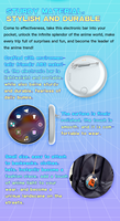 Badge électronique portable 1.85 avec chargement magnétique pour cosplay, événements Comic Con, événements pour fans, prise en charge de la personnalisation pour photos, musique, vidéos