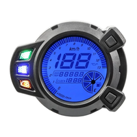 Speedometer pengukur tachometer digital LCD multifungsi sepeda motor 12V