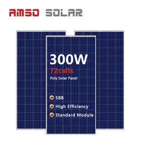 优质太阳能电池板多晶300W太阳能电池板36V Is 300w面板sola用于迷你太阳能家庭系统