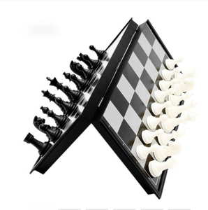 Juego de Ajedrez de plástico educativo para mujer, tablero magnético plegable, uso en interiores, entrenamiento designado oficialmente - Product Image 1