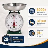 Báscula de Dial de 15 kg con Función de Tara, Báscula Mecánica No Eléctrica