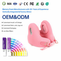 Almohada de Viaje Portátil Personalizada con Espuma Viscoelástica en Forma de U, Soporte Cervical, Fabricación Directa de Fábrica OEM ODM, Almohada para Avión