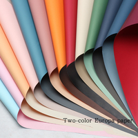 20 feuilles/sac 58cm * 58cm imperméable fleur Double face couleur plastique PVC étanche Bouquet fleur papier d'emballage