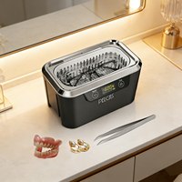 Nettoyeur à ultrasons à double transducteur 42 kHz en acier inoxydable SUS304 pour bagues, colliers en diamant et bracelets de montre