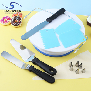 Diy Cookies Baking Plastic Decorating Plate Rotating Table Round Cake Stand Tool Cake Rotary Turntable