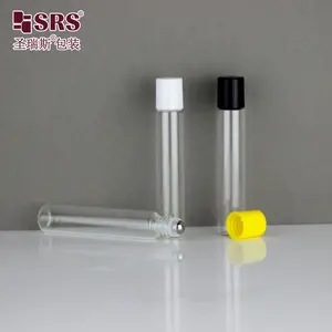 Clear amber fragrance packaging 8ml oil bottle roll on vial