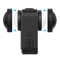 Capuchon d'objectif en silicone HONGDAK pour caméra d'action Gopro Max2, protection anti-rayures en caoutchouc pour Go Pro Max 2