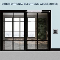 Turtech CASA1-BELT 80kg Porte coulissante en verre pour la domotique, portes coulissantes automatiques pour maisons