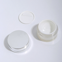 Botol Pompa Vakum Kosmetik Mewah Isi Ulang Akrilik Baru Perak 100ml 50ml 30ml 15ml 50g 30g untuk Serum dan Lotion