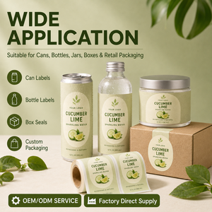 Etiquetas OEM para Latas de Refresco, Adhesivos BOPP Mate con Logotipo Personalizado, Adhesivo Sensible a la Presión para Botellas de Bebidas Energéticas - Product Image 4