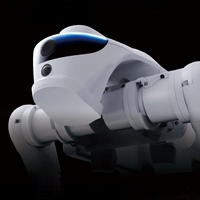 Robot chien quadrupède intelligent avec commande vocale et fonctions d'évitement d'obstacles ; programmable à des fins éducatives.