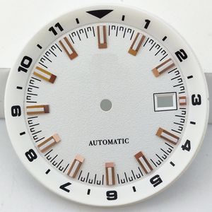 Cadran de montre de 36,5 mm compatible avec le mouvement NH35, logo personnalisé, cadran de montre mécanique en laiton - Product Image 2