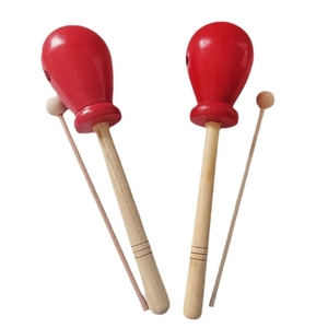 Bloque de Madera Natural con Asa para Jardín de Infancia, Instrumento Musical Educativo para la Primera Infancia, Venta al Por Mayor - Product Image 1