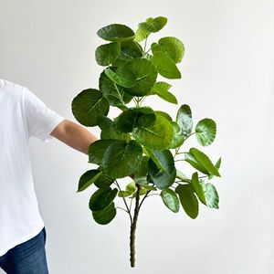 Planta Artificial de Árbol del Dinero Meng Jie, 80cm-100cm, Follaje de PVC para Decoración de Interiores y Exhibición en Maceta - Product Image 1