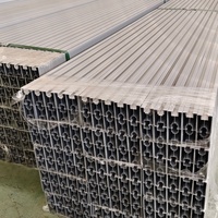 Rail de structure solaire en profilé d'aluminium, rail de montage de panneaux solaires, rail extrudé en aluminium pour support de montage solaire au sol