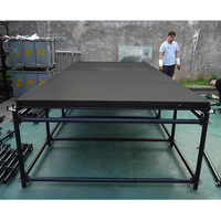 Scène modulaire portable de haute qualité, scène en contreplaqué noir, scène pour événements et concerts à vendre