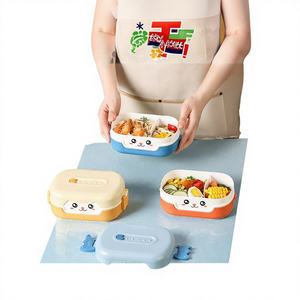 Lonchera Bento Portátil de PP de Grado Alimenticio, Apta para Microondas, Reutilizable, con Diseño Personalizado SB TECH, con Dibujos Animados, para Niños, para la Escuela, Viajes y Aire Libre, de 1-3L - Product Image 1