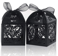 Boîtes de faveur de papillon découpées au laser Boîtes de faveur florale de mariage Boîtes de cadeau de faveur de partie pour la fête de mariage d'anniversaire de douche nuptiale