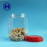 Bocaux en plastique PET de qualité alimentaire de grande taille 2480 ml avec couvercle à vis, étanches et sans BPA, pour la conservation des aliments en conserve et des collations