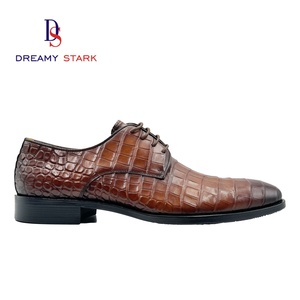 Chaussures Oxford à lacets en cuir véritable imprimé pour homme - Confortables, souples, respirantes, antidérapantes - Idéales pour le printemps/été et les mariages - Product Image 3