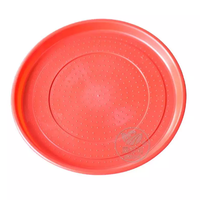 Plateau d'alimentation automatique en plastique de forme ronde pour poussins et poulets de chair, rouge, en promotion